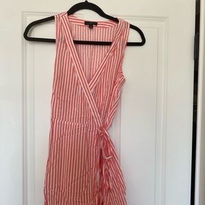 J. Crew Stripe Wrap Tank Dress